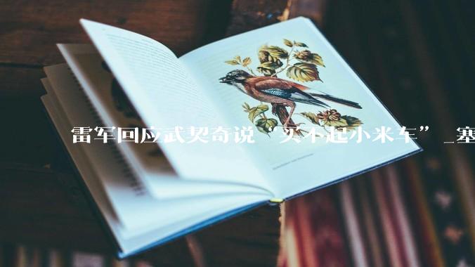 雷军回应武契奇说“买不起小米车”_塞尔维亚_汽车工厂_总统先生