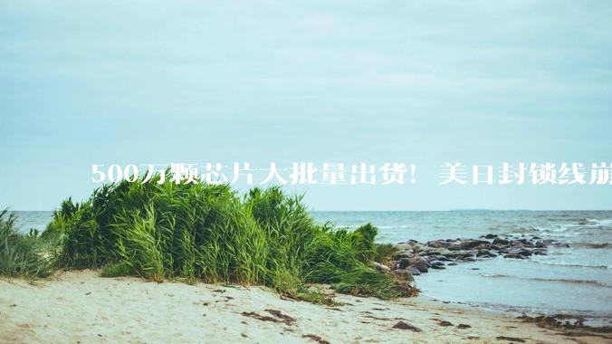 500万颗芯片大批量出货！美日封锁线崩盘，中国的6G网络稳了_管制_卫星_星座