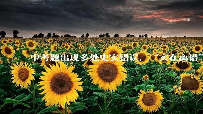中考题出现多处史实错误，“实在离谱”，当地：正研判处理_考试_托马斯·爱迪生_新闻