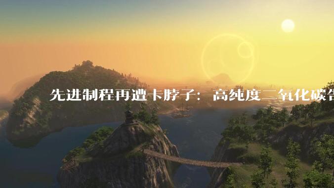 先进制程再遭卡脖子：高纯度二氧化碳告急 内存涨价潮再度来袭_供应_原料_开工率